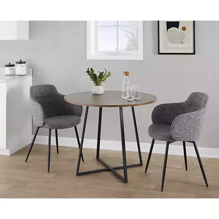 Kirklands Home Black and Canary Cosmo Round Dining Table Brown Online
