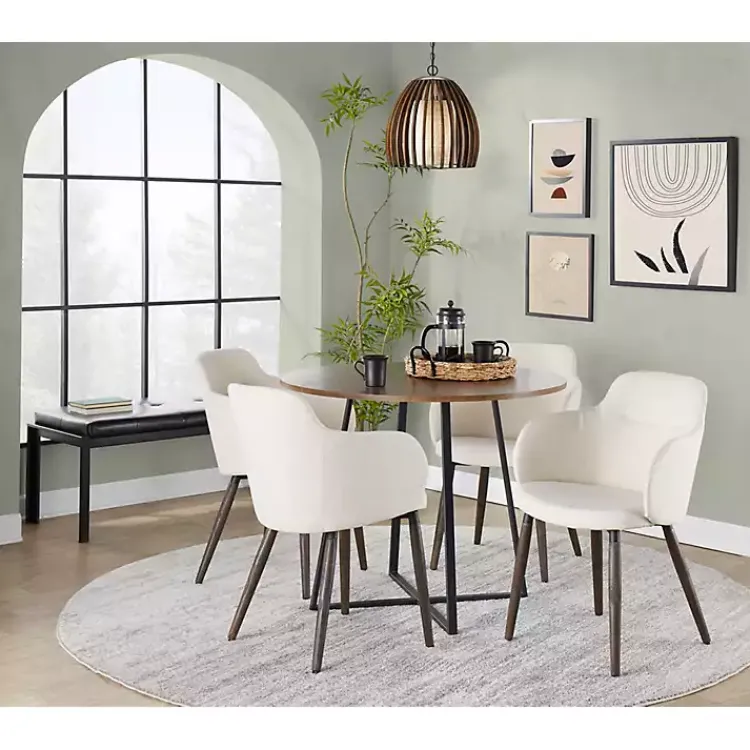 Kirklands Home Black and Canary Cosmo Round Dining Table Brown Online