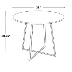 Kirklands Home Black and Canary Cosmo Round Dining Table Brown Online