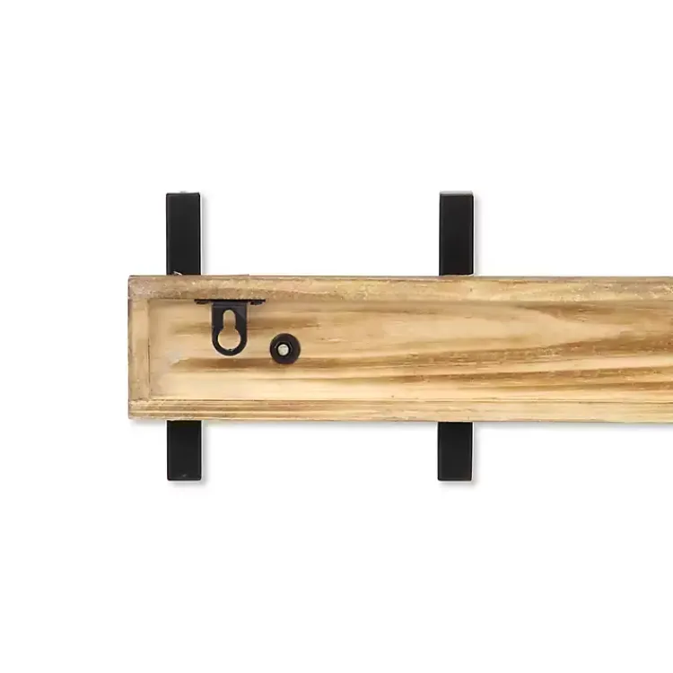 Kirklands Home Black and Brown 5-Hook Coat Rack Sale