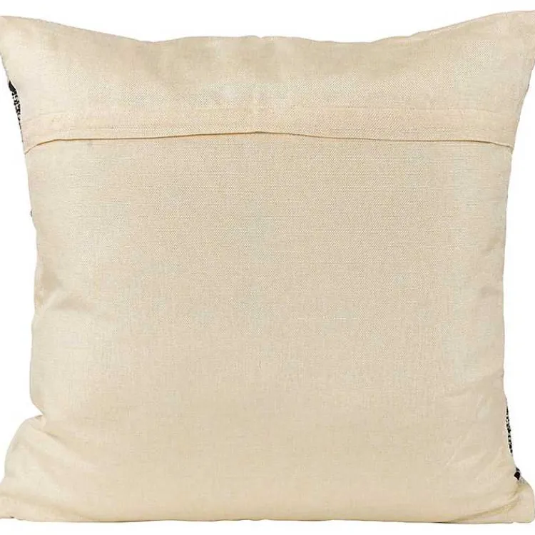 Kirklands Home Black and Cream Textured Indoor/Outdoor Pillow Online