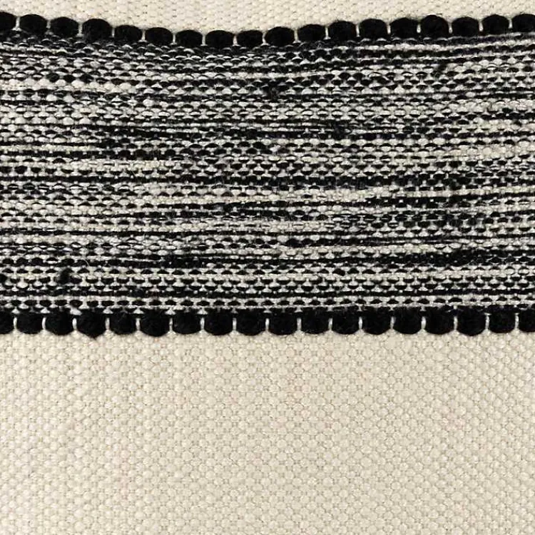 Kirklands Home Black and Cream Textured Indoor/Outdoor Pillow Online