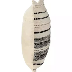 Kirklands Home Black and Cream Twisted Indoor/Outdoor Pillow Discount