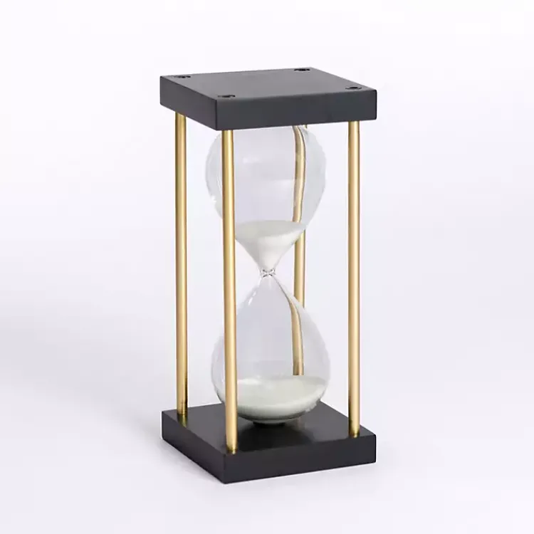 Decorative Accents>Kirklands Home Black and Gold Hourglass