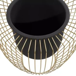 Kirklands Home Black and Gold Open Frame Planters, Set of 2 Sale
