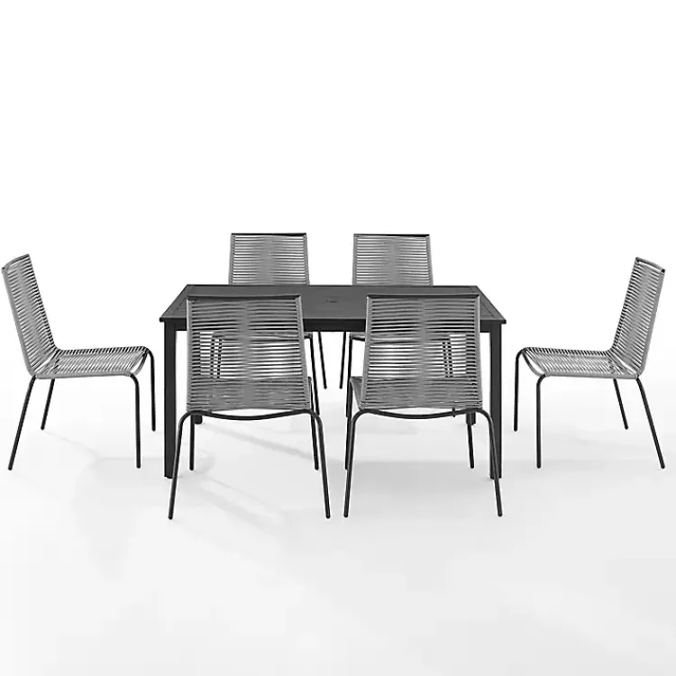Kirklands Home Black and Gray Rope 7-pc. Outdoor Dining Set Discount