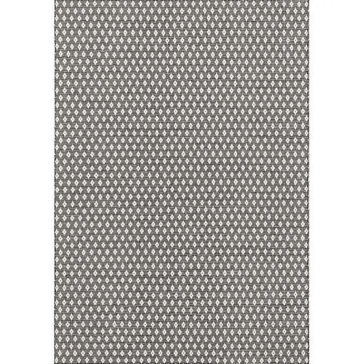 Kirklands Home Black and Ivory Dainty Diamond Area Rug, 4x6 Online