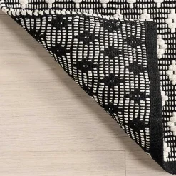 Kirklands Home Black and Ivory Dainty Diamond Area Rug, 4x6 Online