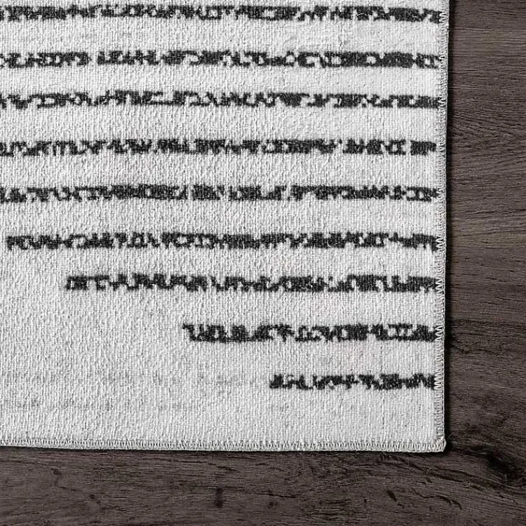 Kirklands Home Black and Ivory Diamond Washable Area Rug, 4x6 Clearance