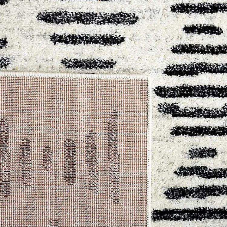 Kirklands Home Black and Ivory Tulum Geometric Area Rug, 5x7 Sale