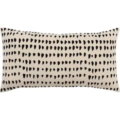 Pillows>Kirklands Home Black and Natural Animal Patterned Lumbar Pillow