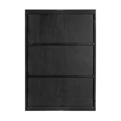 Kirklands Home Black and Natural Wood Botanical Wall Plaque