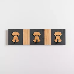 Kirklands Home Black and Natural Wood Dog Hooks Online
