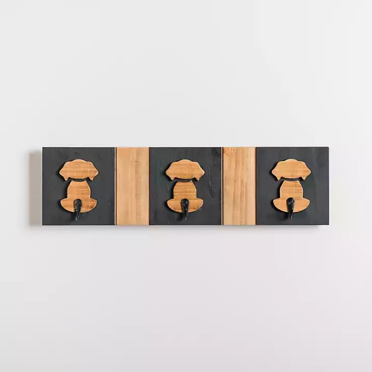 Kirklands Home Black and Natural Wood Dog Hooks Online