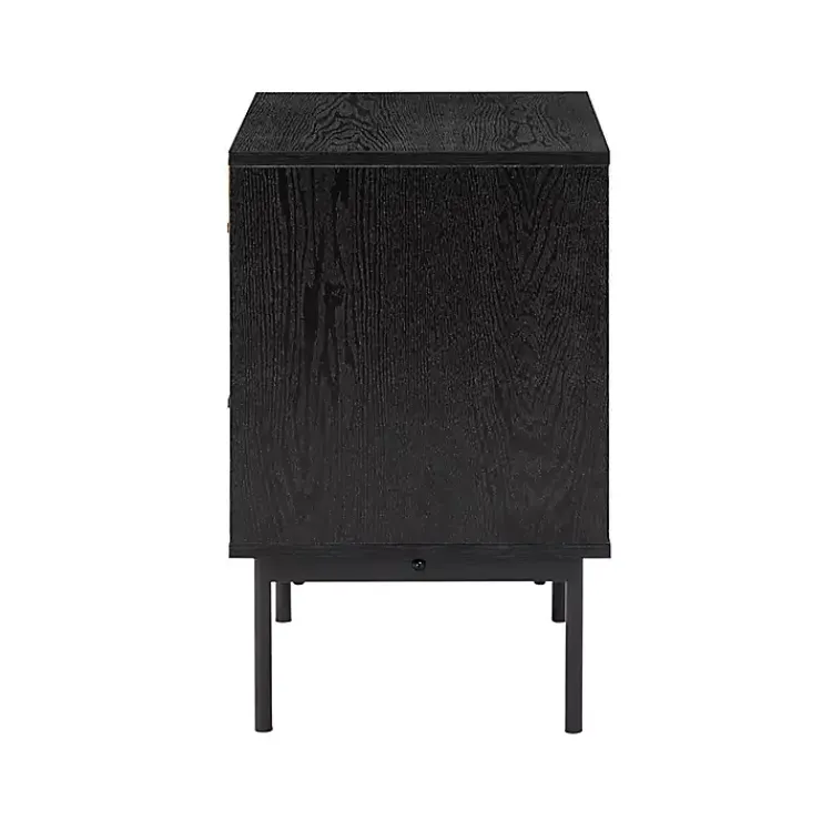 Kirklands Home Black and Natural Wood 2-Drawer Nightstand Hot