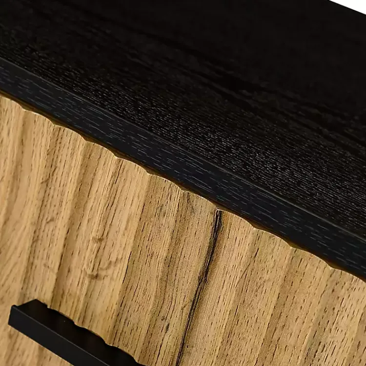 Kirklands Home Black and Natural Wood 2-Drawer Nightstand Hot