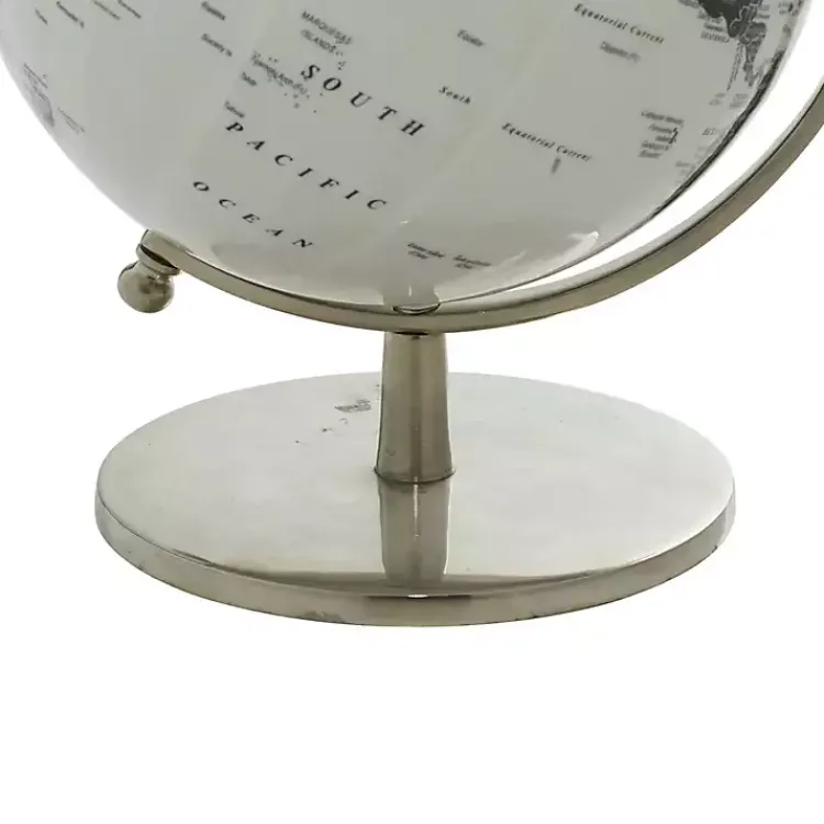 Statues & Figurines>Kirklands Home Black and White Aluminum Globe