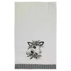 Kirklands Home Black and White Animal Kitchen Towels, Set of 3 New