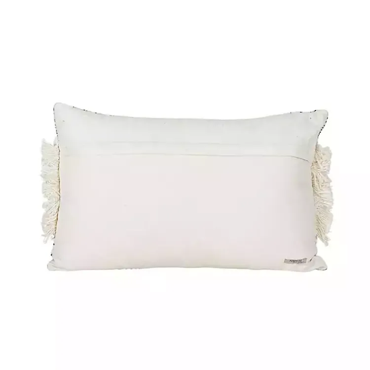 Pillows>Kirklands Home Black and White Boho Print Lumbar Pillow