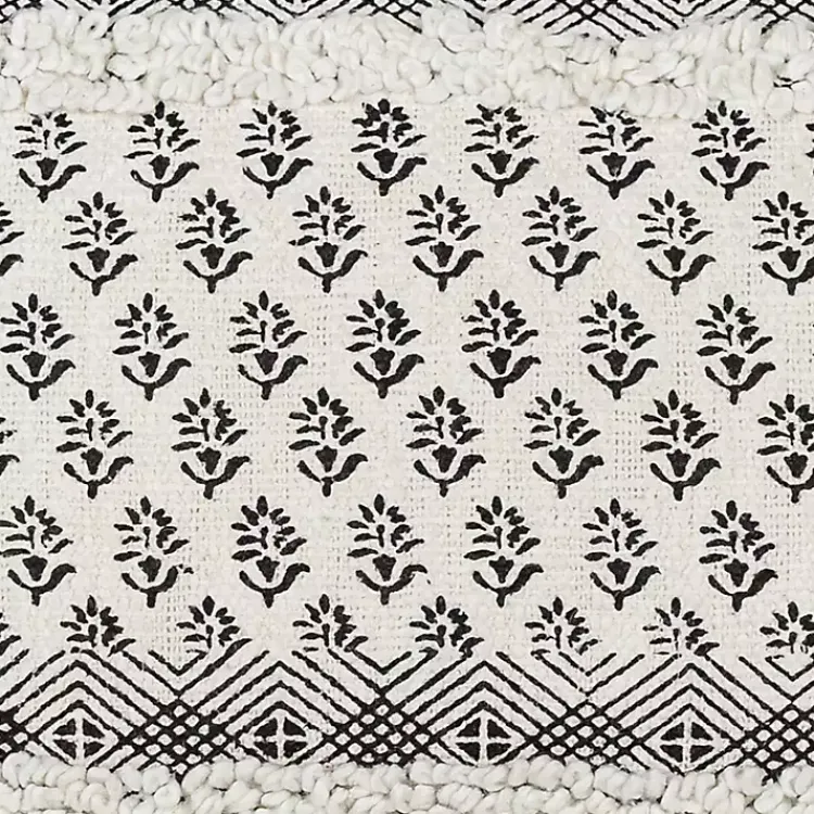 Pillows>Kirklands Home Black and White Boho Print Lumbar Pillow