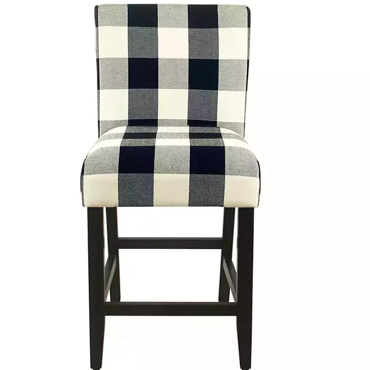 Kirklands Home Black and White Buffalo Check Counter Stool Discount