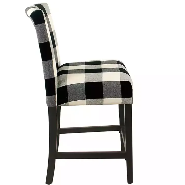 Kirklands Home Black and White Buffalo Check Counter Stool Discount