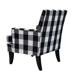 Kirklands Home Black and White Buffalo Check Armchair Sale