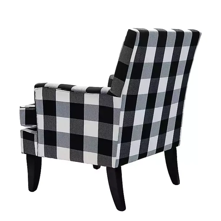 Kirklands Home Black and White Buffalo Check Armchair Sale