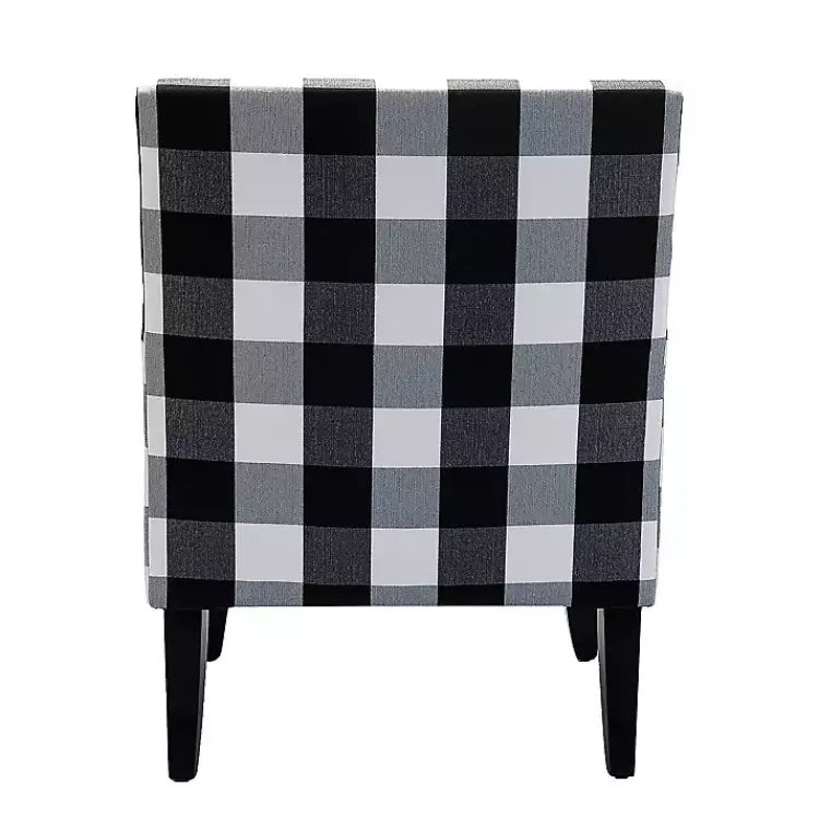 Kirklands Home Black and White Buffalo Check Armchair Sale