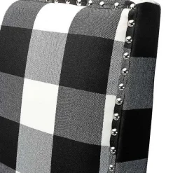 Kirklands Home Black and White Buffalo Check Armchair Sale