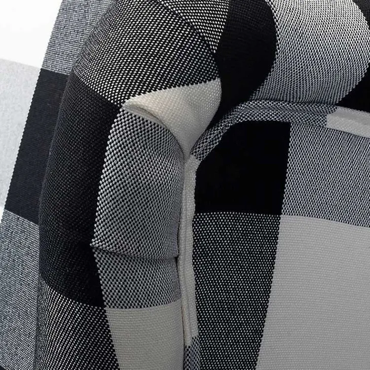 Kirklands Home Black and White Buffalo Check Recliner