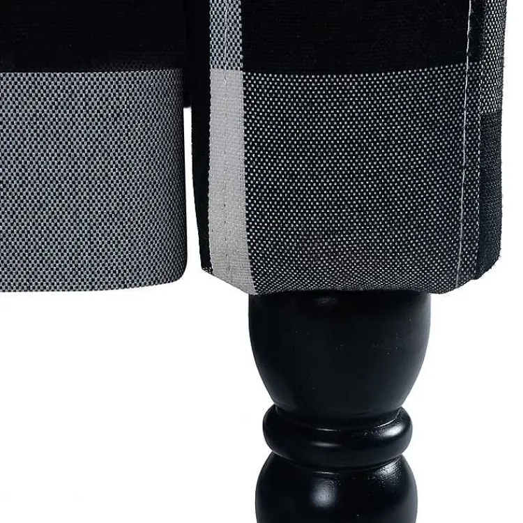Kirklands Home Black and White Buffalo Check Recliner