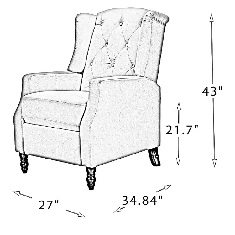 Kirklands Home Black and White Buffalo Check Recliner