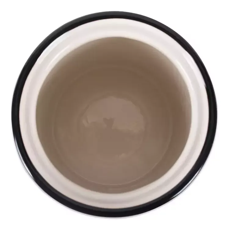 Kirklands Home Black and White Ceramic Canister Clearance