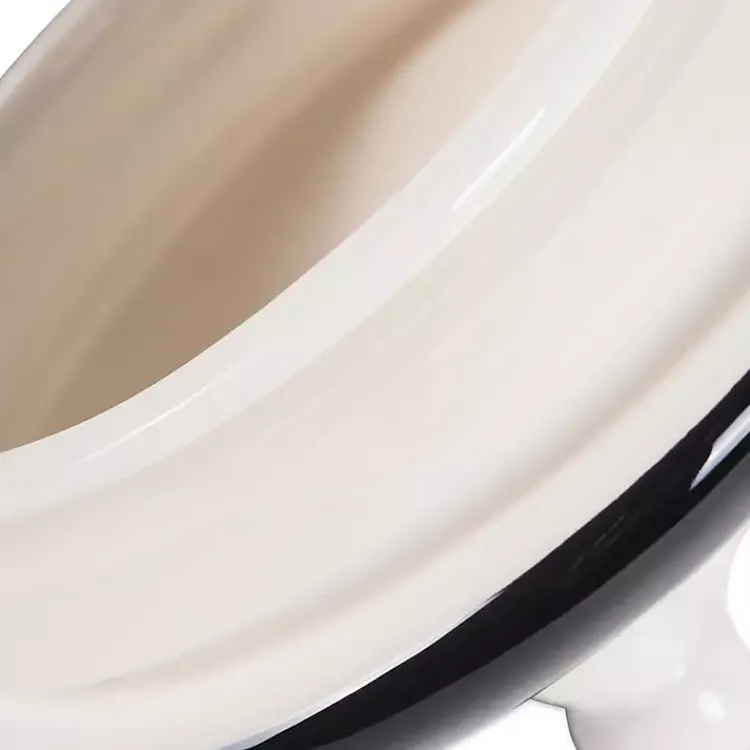 Kirklands Home Black and White Ceramic Canister Clearance