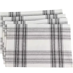 Kirklands Home Black and White Classic Plaid Placemats, Set of 4 Online