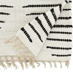 Kirklands Home Black and White Diamond Table Runner Discount