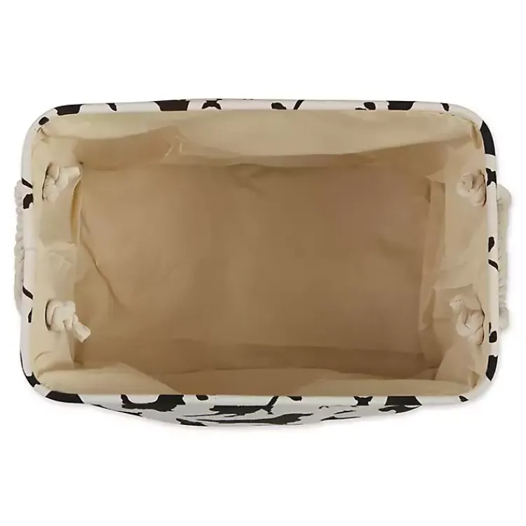 Baskets & Boxes>Kirklands Home Black and White Dog Rectangular Pet Bin