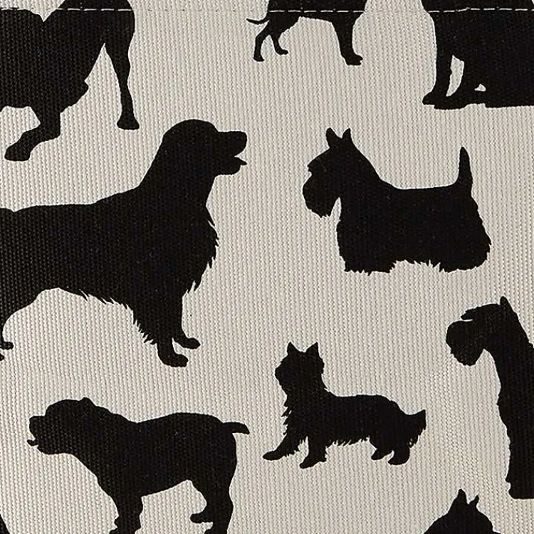 Baskets & Boxes>Kirklands Home Black and White Dog Rectangular Pet Bin