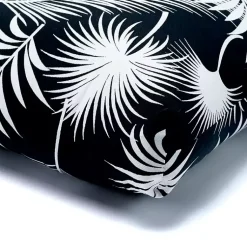 Kirklands Home and White Floral Outdoor Chair Cushion Black