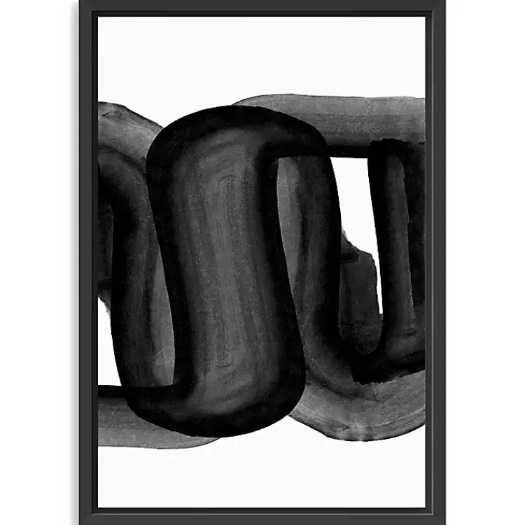 Kirklands Home Black and White Flow Bend Framed Canvas Art Print Best