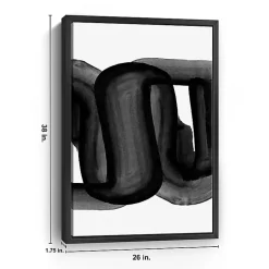 Kirklands Home Black and White Flow Bend Framed Canvas Art Print Best