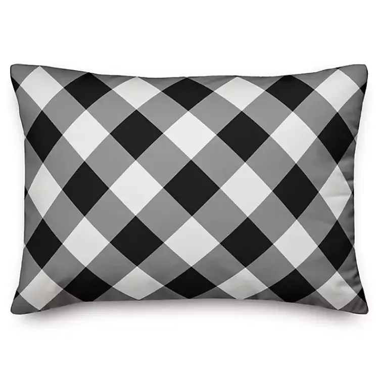 Pillows>Kirklands Home Black and White Grateful Heart Pillow