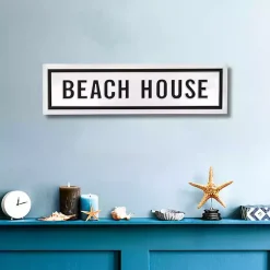 Kirklands Home Black and White Metal Beach House Wall Sign Discount