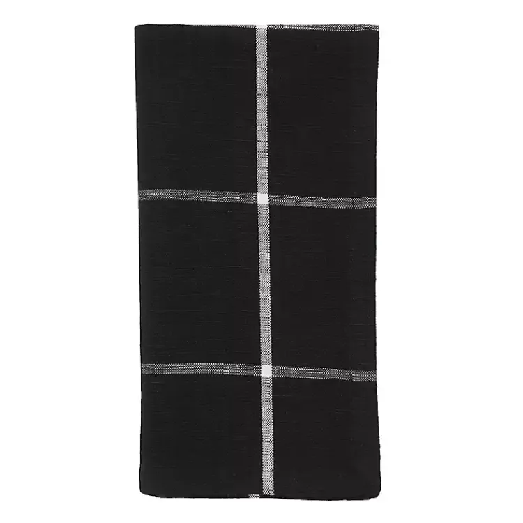 Kirklands Home Black and White Plaid Cotton Napkins, Set of 4 Best