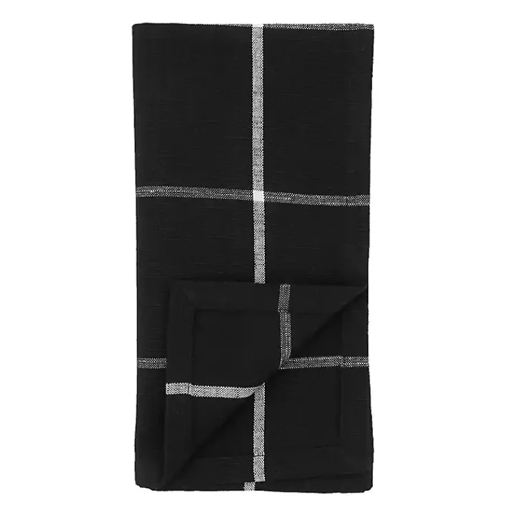 Kirklands Home Black and White Plaid Cotton Napkins, Set of 4 Best