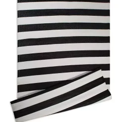 Kirklands Home Black and White Rugby Stripe Outdoor Area Rug, 5x8 Sale