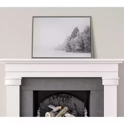 Kirklands Home Black and White Snow Day Framed Canvas Art Print Clearance