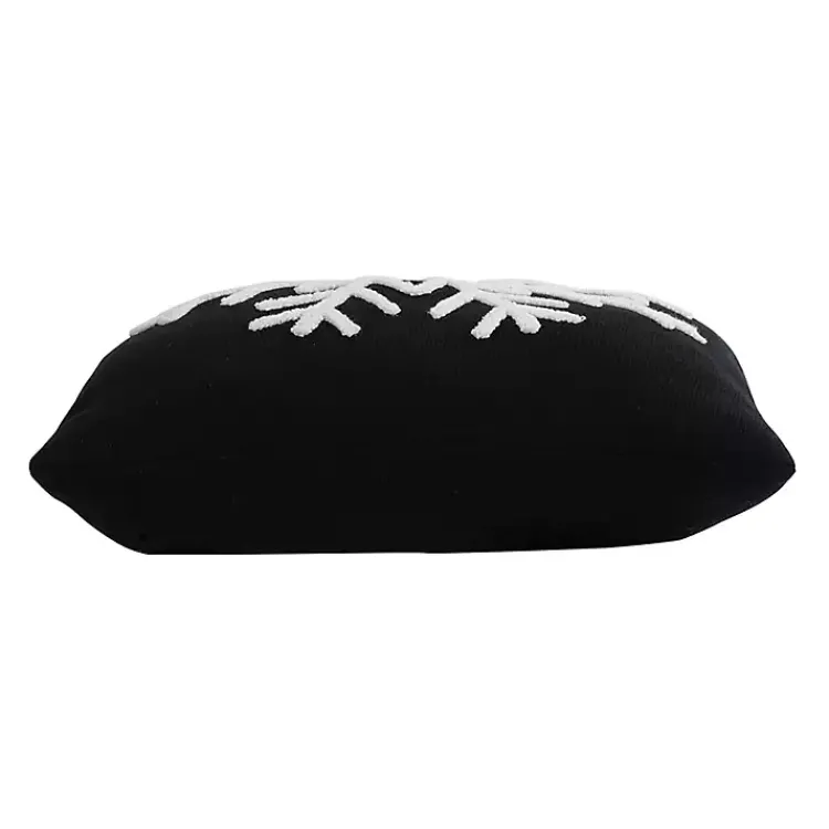 Christmas Pillows>Kirklands Home Black and White Snowflake Christmas Pillow