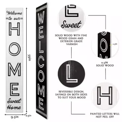 Kirklands Home Black and White Welcome Home Two-Sided Porch Board Sale
